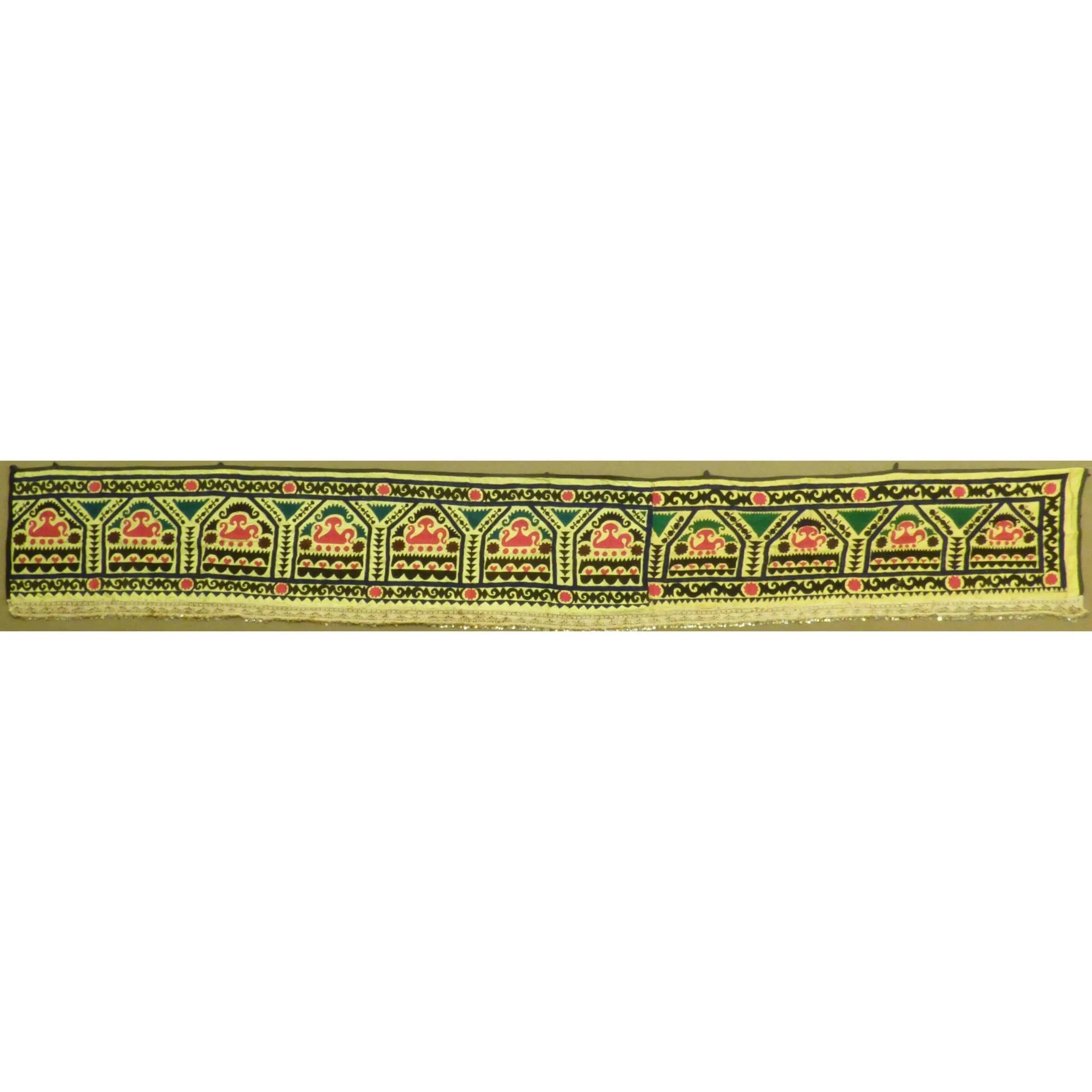 Fine Art Handmade Afghanistan Cotton Ready To Hang For Home Wall Art Decoration 128" X 20" Panwd0018